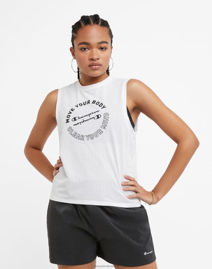 Champion sport mesh t-shirt grafik V6J661317 hvid
