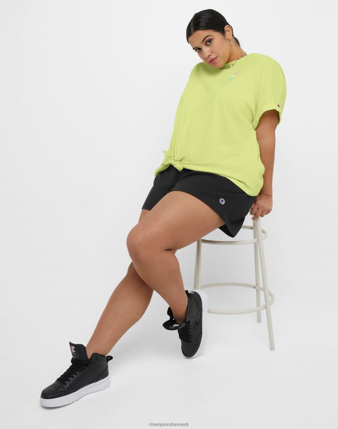 Champion t-shirt med slips foran triple c logo (plus størrelse) V6J661379 frossen lime