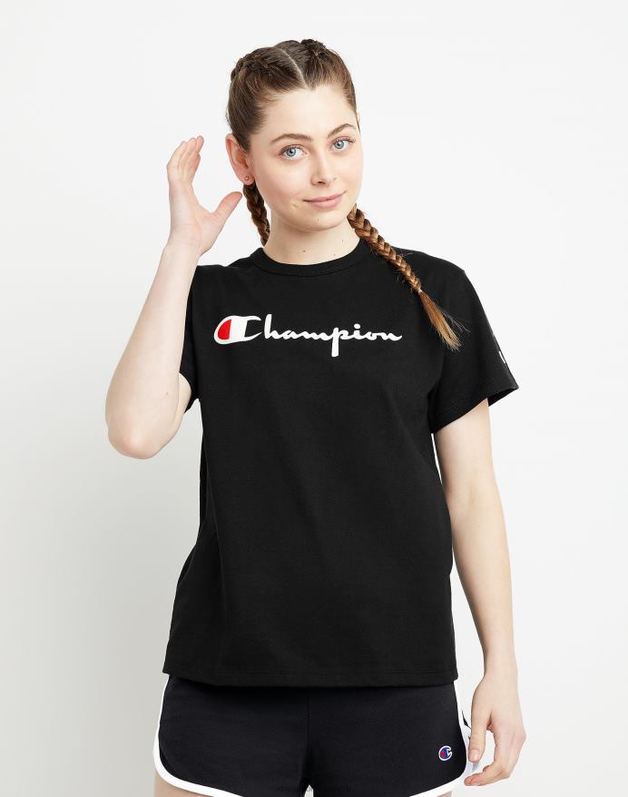 heritage tee vintage champion logo V6J662072 sort