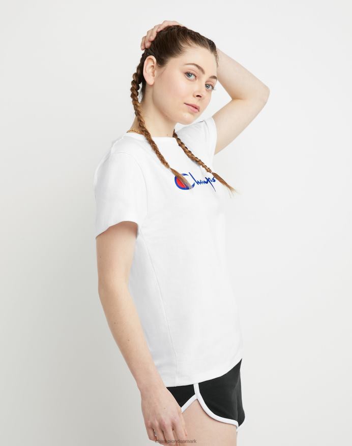 heritage tee vintage champion logo V6J662073 hvid