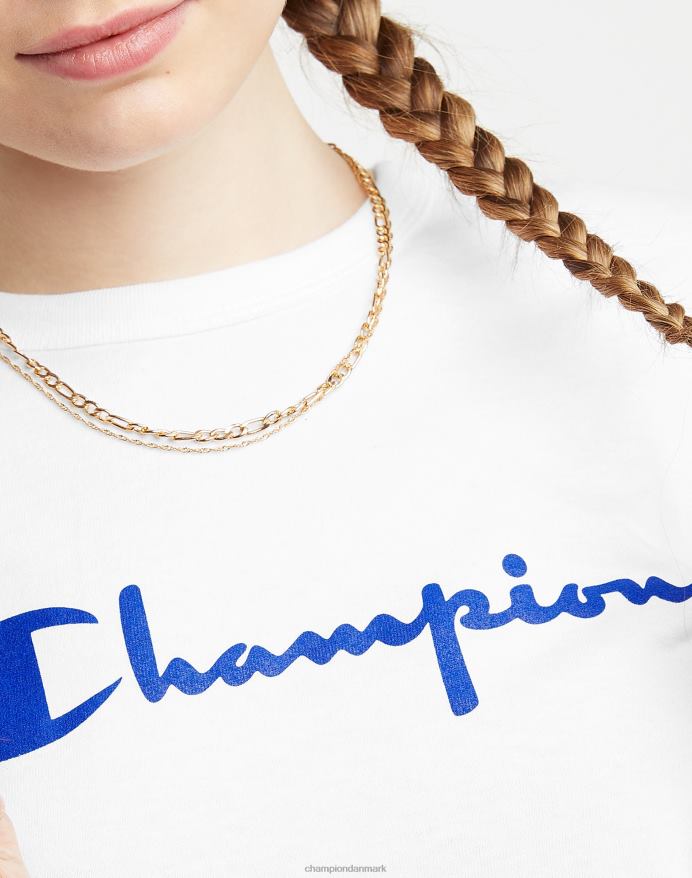 heritage tee vintage champion logo V6J662073 hvid