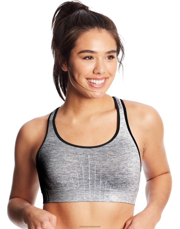 Champion c9 medium support sømløs racerback sports bh V6J661741 ibenholt lyng/ibenholt