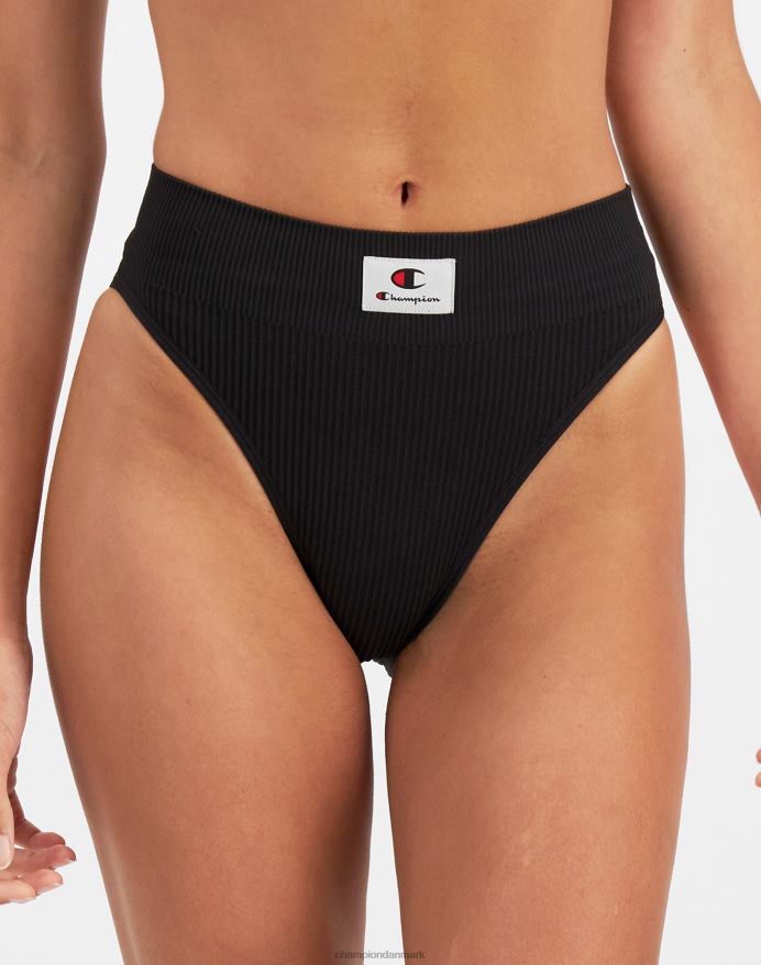 Champion sømløst bikini undertøj c logo V6J661551 sort