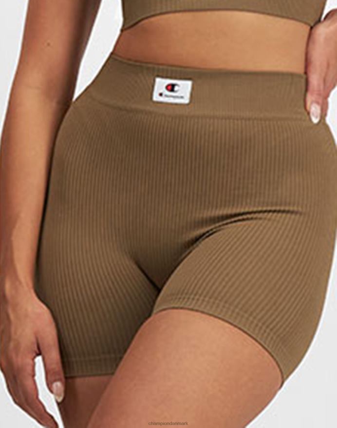 Champion sømløst boyshort c-logo V6J661548 midtvejs brun