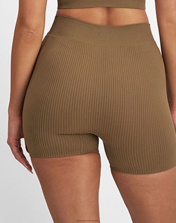 Champion sømløst boyshort c-logo V6J661548 midtvejs brun