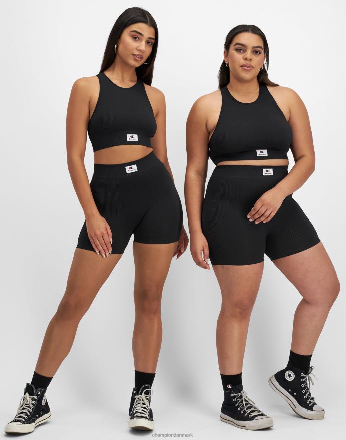Champion sømløst boyshort c-logo V6J661549 sort