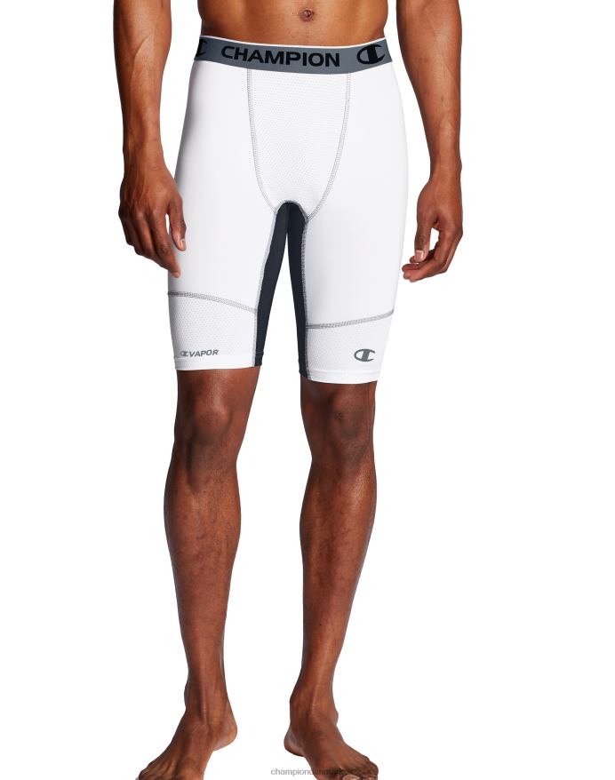 Champion kompressionsshorts 9 V6J66749 hvid/stormfuld nat