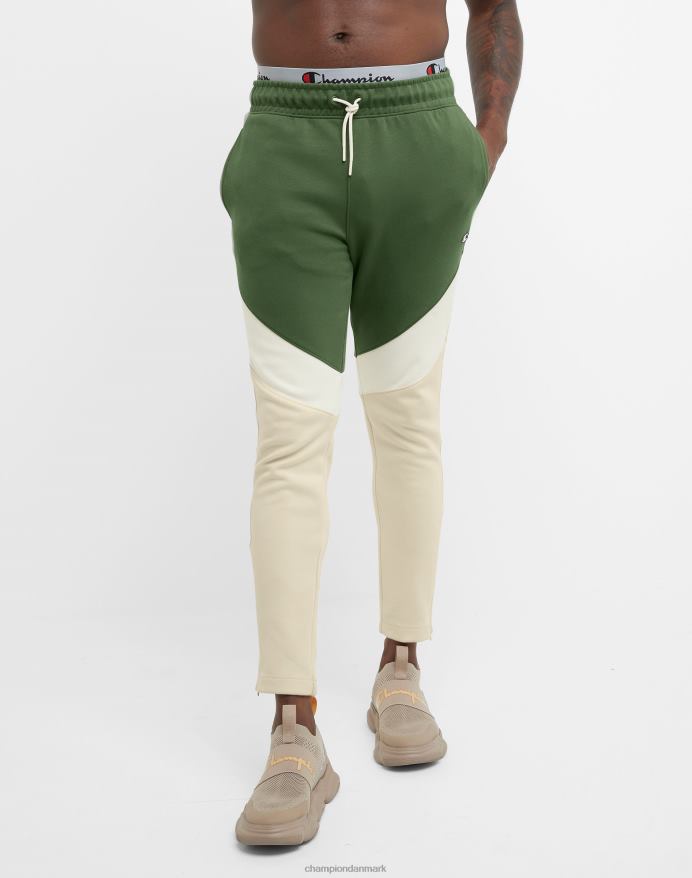 Champion flex colorblock bukser c patch 29 V6J66210 cargo oliven/hvid/frisk tan