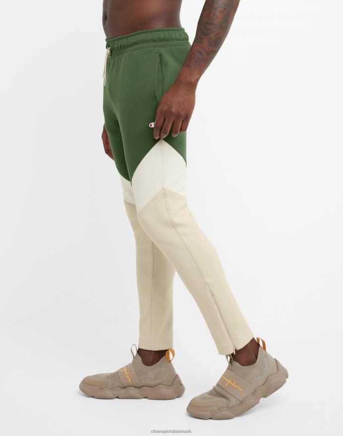 Champion flex colorblock bukser c patch 29 V6J66210 cargo oliven/hvid/frisk tan
