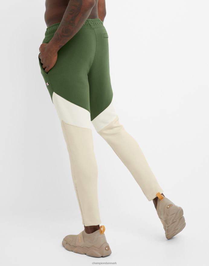 Champion flex colorblock bukser c patch 29 V6J66210 cargo oliven/hvid/frisk tan