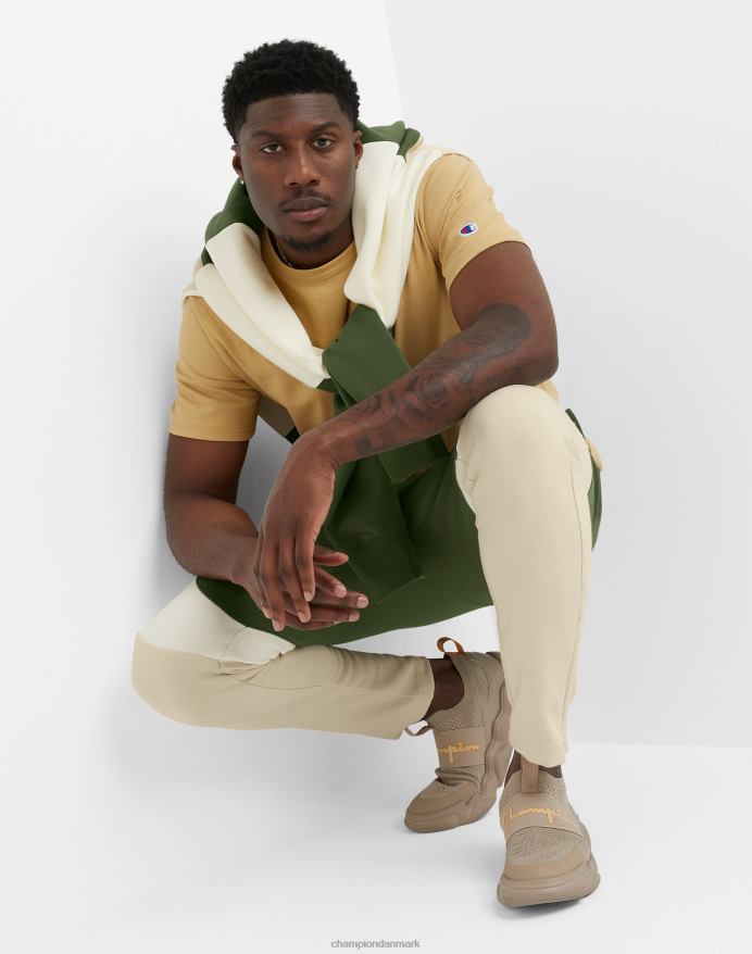 Champion flex colorblock bukser c patch 29 V6J66210 cargo oliven/hvid/frisk tan