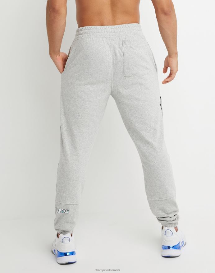 Champion global explorer french terry joggers aberration block logo 30 V6J66310 oxford grå lyng/multi