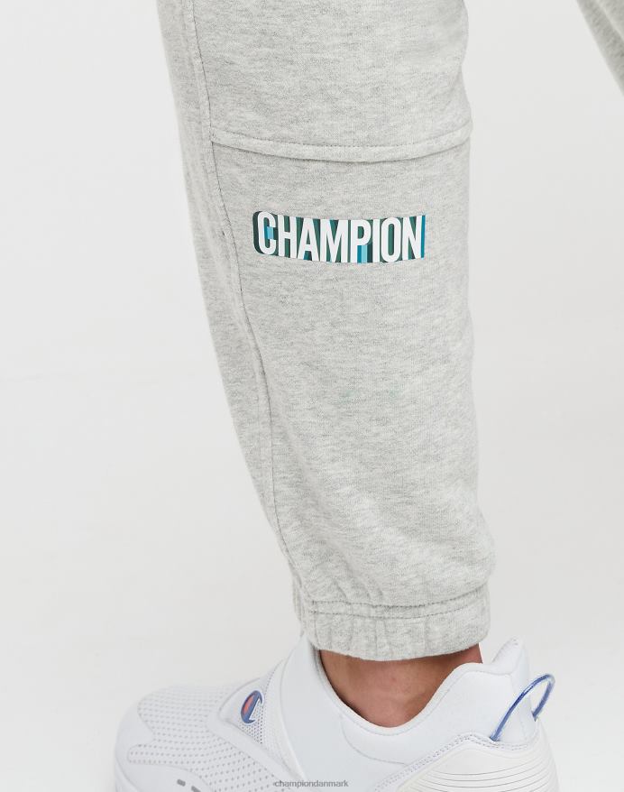 Champion global explorer french terry joggers aberration block logo 30 V6J66310 oxford grå lyng/multi