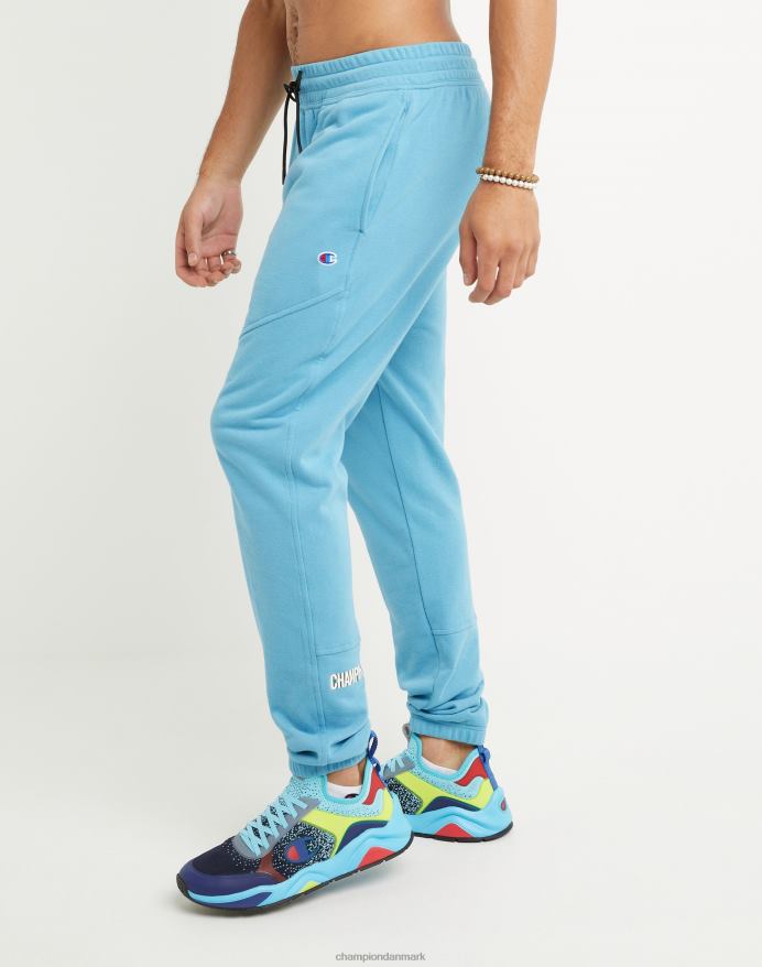 Champion global explorer french terry joggers aberration block logo 30 V6J66311 havbåd blå