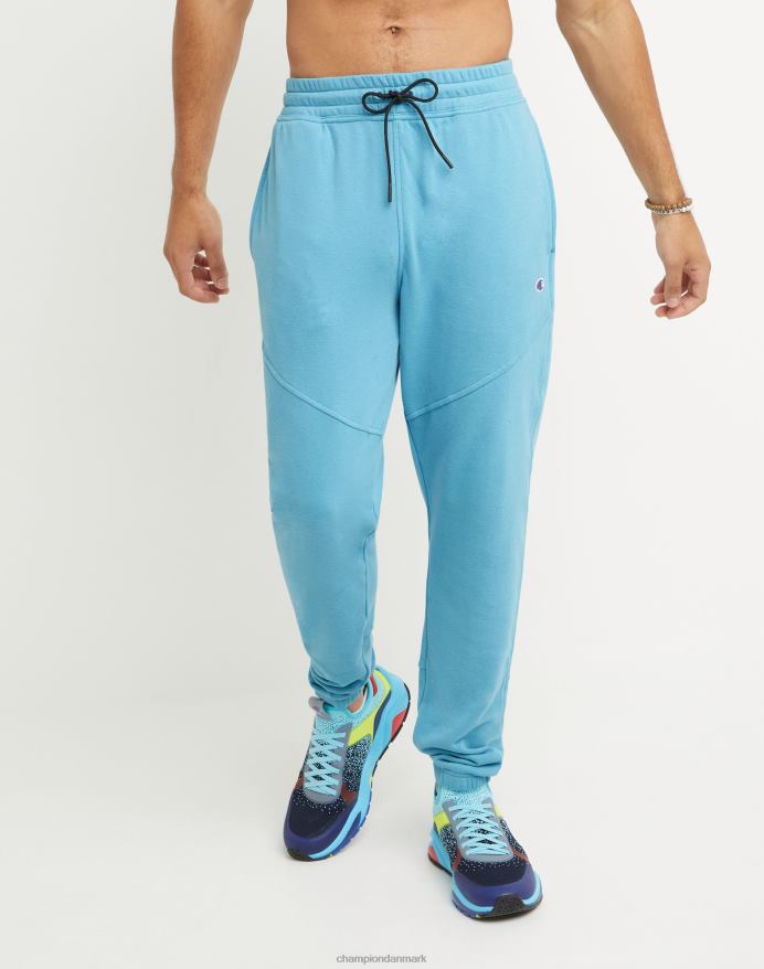 Champion global explorer french terry joggers aberration block logo 30 V6J66311 havbåd blå