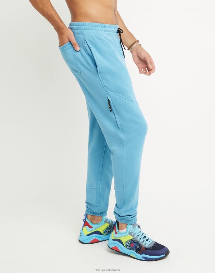 Champion global explorer french terry joggers aberration block logo 30 V6J66311 havbåd blå
