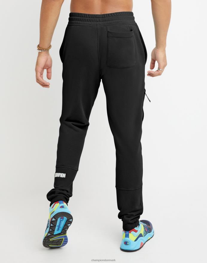 Champion global explorer french terry joggers aberration block logo 30 V6J66312 sort/multi