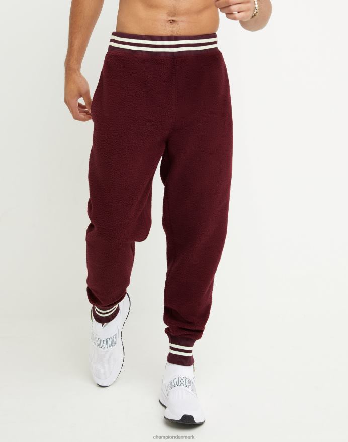 Champion højluvet fleece joggers broderet c logo 30.5 V6J66288 rødbrun