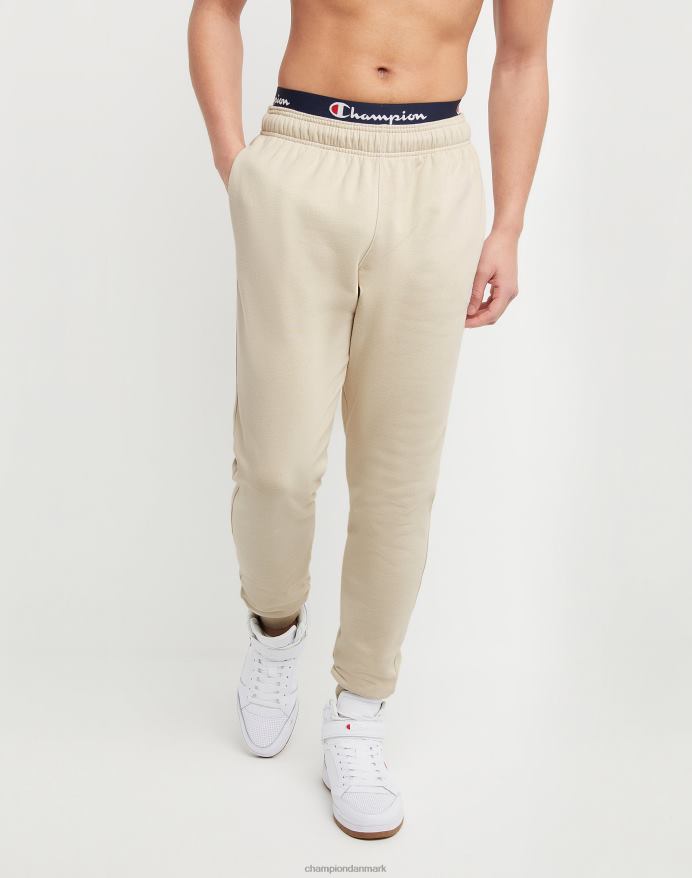 Champion klassiske fleece joggers c logo og script patch 31 V6J66323 småsten