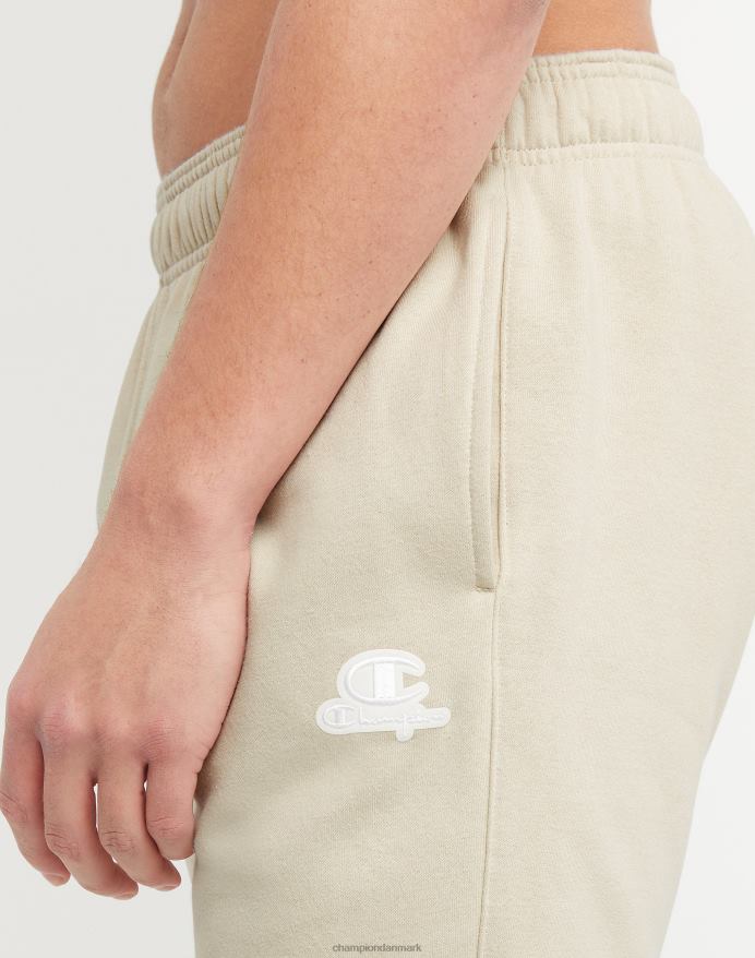 Champion klassiske fleece joggers c logo og script patch 31 V6J66323 småsten