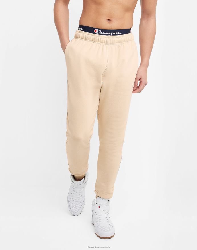 Champion klassiske fleece joggers c logo og script patch 31 V6J66325 frisk solbrun