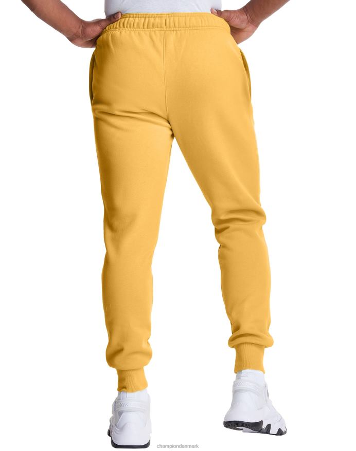 Champion klassiske fleece joggers c logo og script patch 31 V6J66327 kongeligt guld