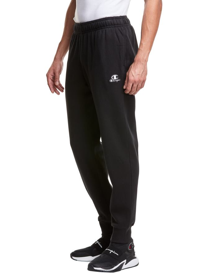 Champion klassiske fleece joggers c logo og script patch 31 V6J66329 sort