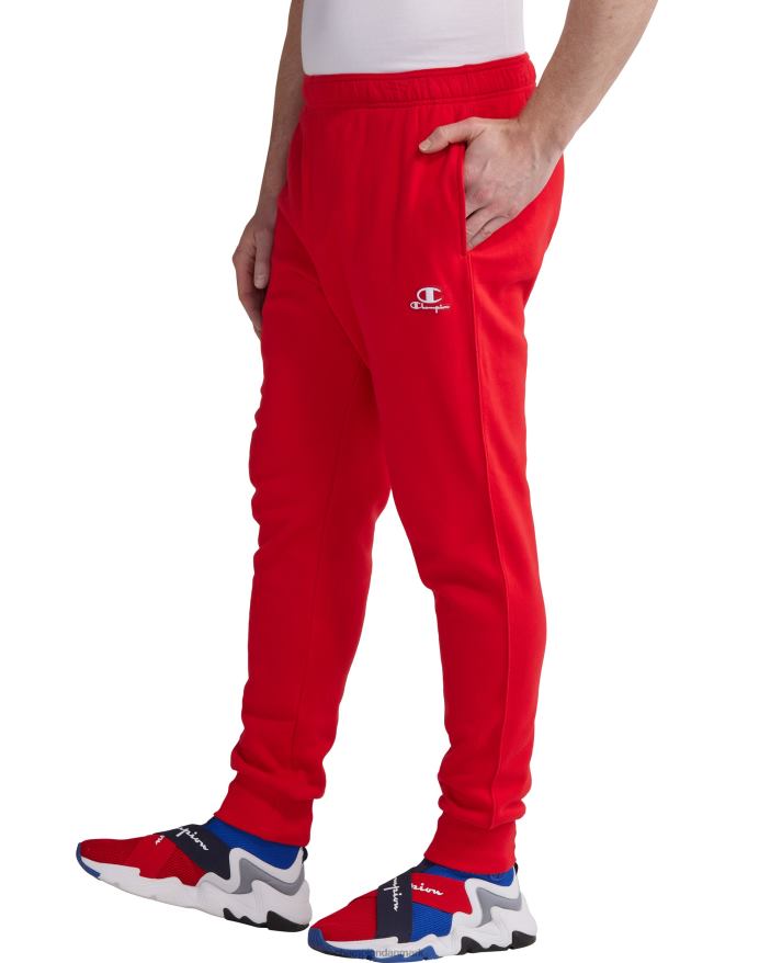 Champion klassiske fleece joggers c logo og script patch 31 V6J66330 rød