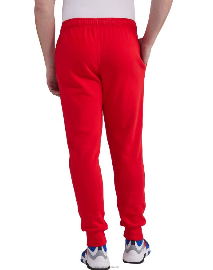 Champion klassiske fleece joggers c logo og script patch 31 V6J66330 rød
