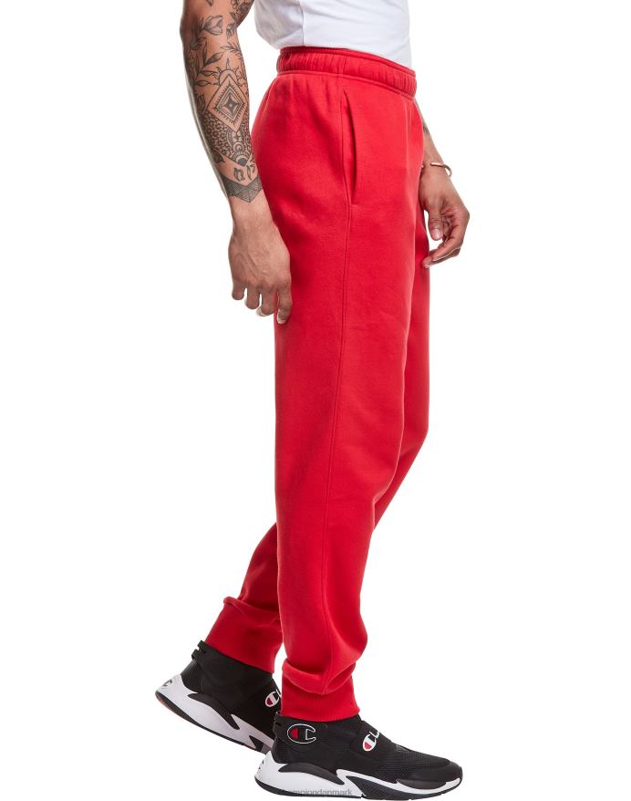 Champion klassiske fleece joggers c logo og script patch 31 V6J66330 rød