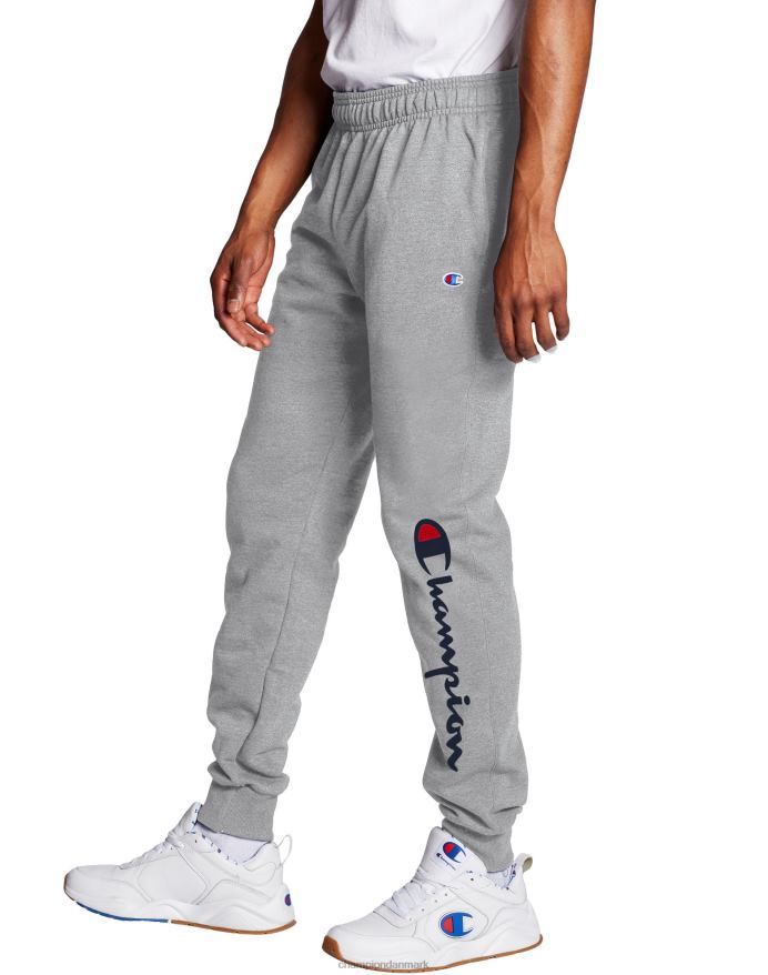 Champion powerblend fleece joggers script logo 31 V6J66258 oxford grå