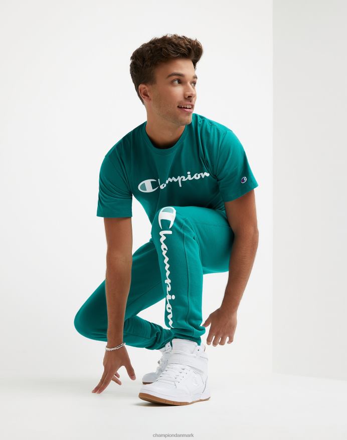 Champion powerblend fleece joggers script logo 31 V6J66259 mørk smaragd
