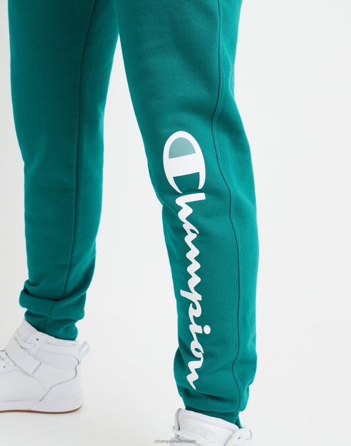 Champion powerblend fleece joggers script logo 31 V6J66259 mørk smaragd