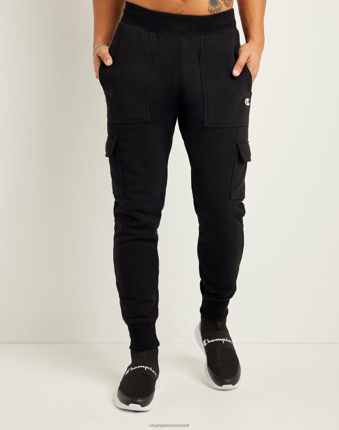 Champion reverse weave cargo joggers broderet c logo 30.5 V6J66242 sort