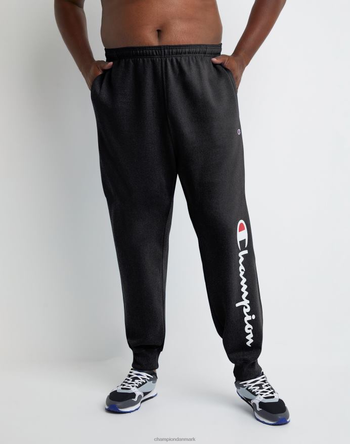 Champion store og høje powerblend joggers klassisk script logo 31 V6J66216 sort