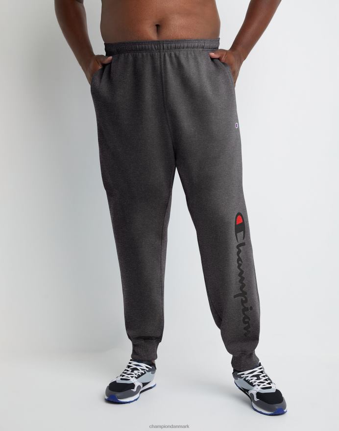 Champion store og høje powerblend joggers klassisk script logo 31 V6J66217 granitlyng