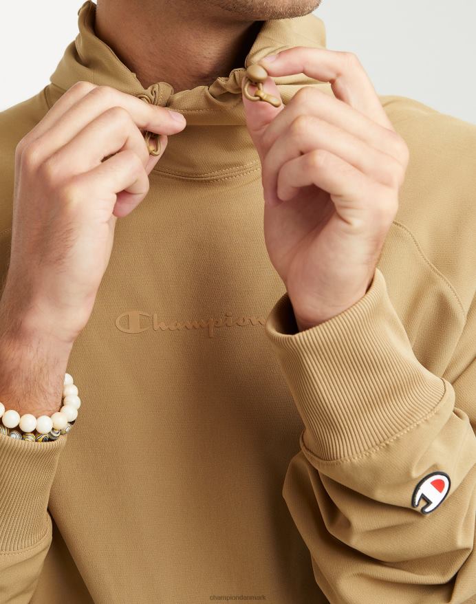 Champion clab defender serie stormshell hættetrøje med høj tæthed script V6J66155 fuld hvede khaki