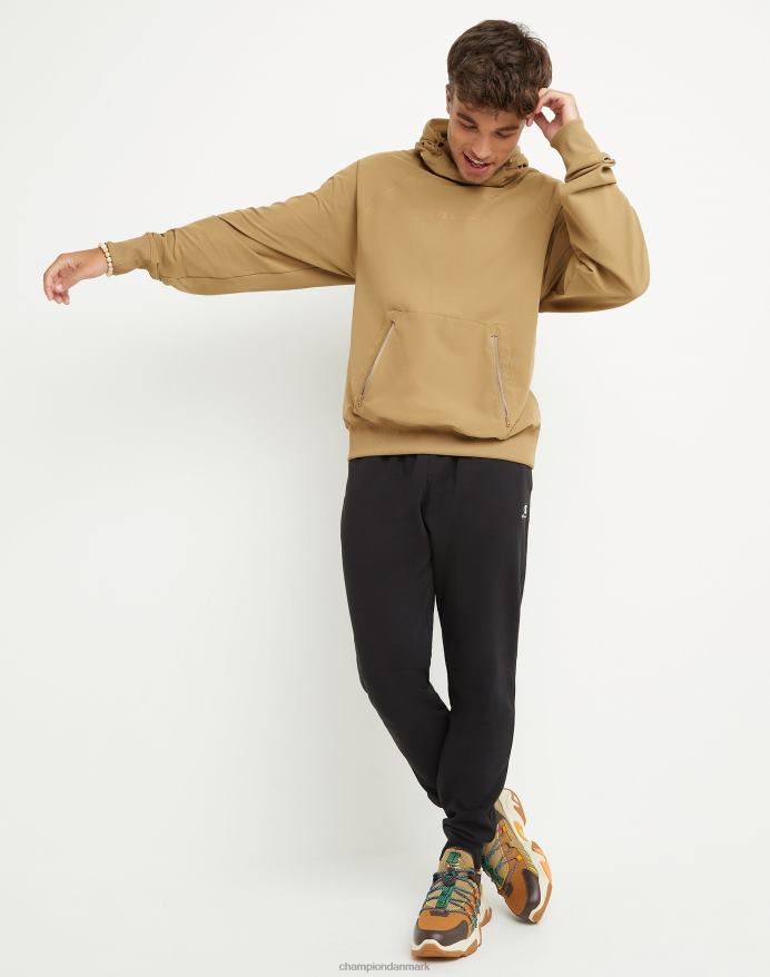 Champion clab defender serie stormshell hættetrøje med høj tæthed script V6J66155 fuld hvede khaki