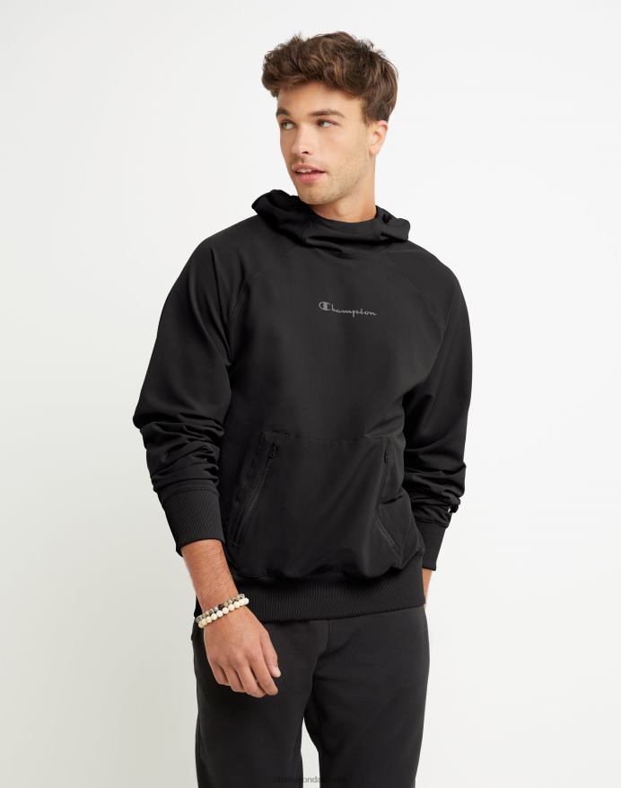 Champion clab defender serie stormshell hættetrøje med høj tæthed script V6J66157 sort