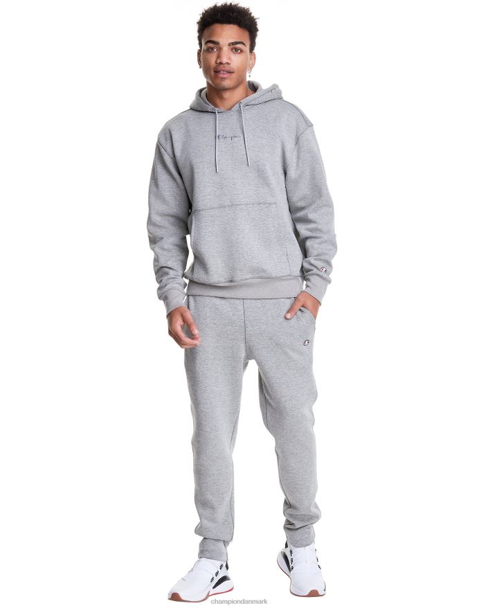 Champion flex hættetrøje broderet script logo V6J66152 oxford grå