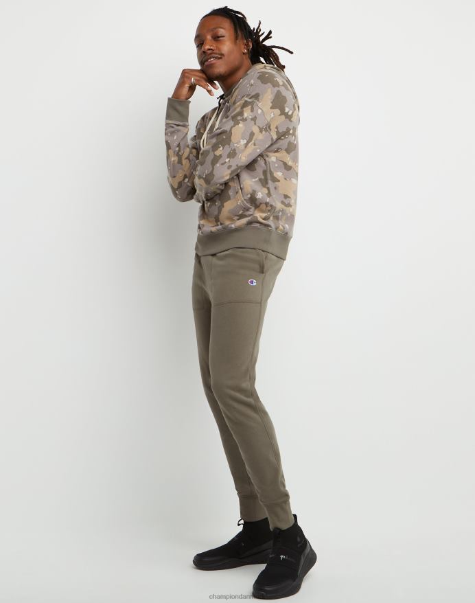 Champion global explorer french terry hættetrøje camo print script logo V6J6678 cc camo 2 rosinbrun