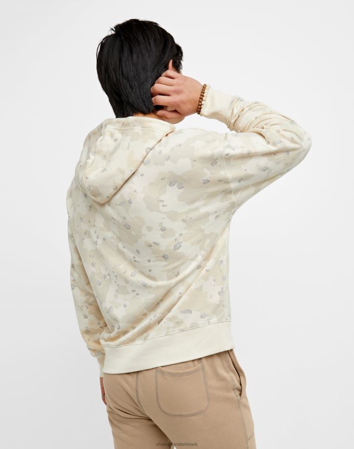 Champion global explorer french terry hættetrøje camo print script logo V6J6679 cc camo naturlig