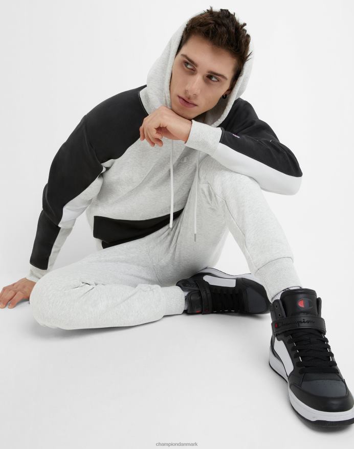 Champion klassisk fleece colorblock hættetrøje V6J664 bleget stencremelyng