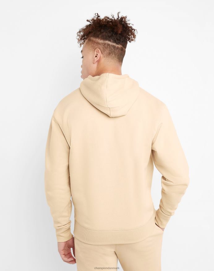 Champion klassisk fleece hættetrøje broderet c script logo V6J66141 frisk solbrun
