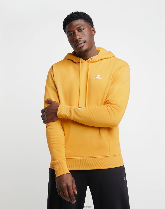 Champion klassisk fleece hættetrøje broderet c script logo V6J66143 kongeligt guld