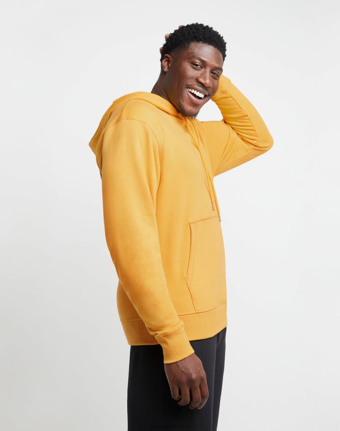 Champion klassisk fleece hættetrøje broderet c script logo V6J66143 kongeligt guld