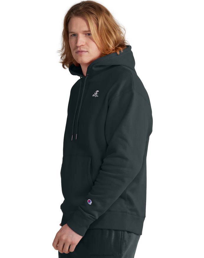 Champion klassisk fleece hættetrøje broderet c script logo V6J66144 sort