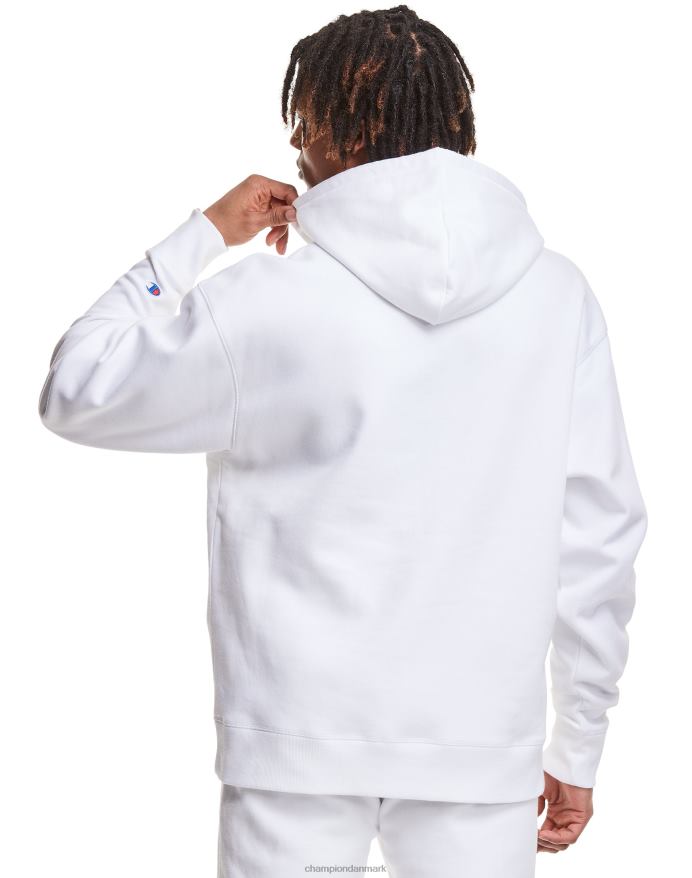Champion klassisk fleece hættetrøje broderet c script logo V6J66145 hvid