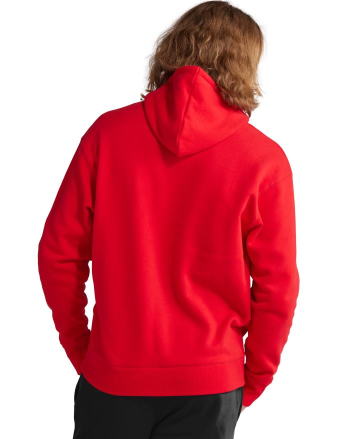 Champion klassisk fleece hættetrøje broderet c script logo V6J66146 rød