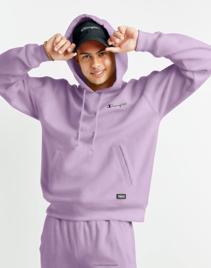 Champion omvendt vævet fransk frotté hættetrøje script logo V6J6639 bleg iris lilla